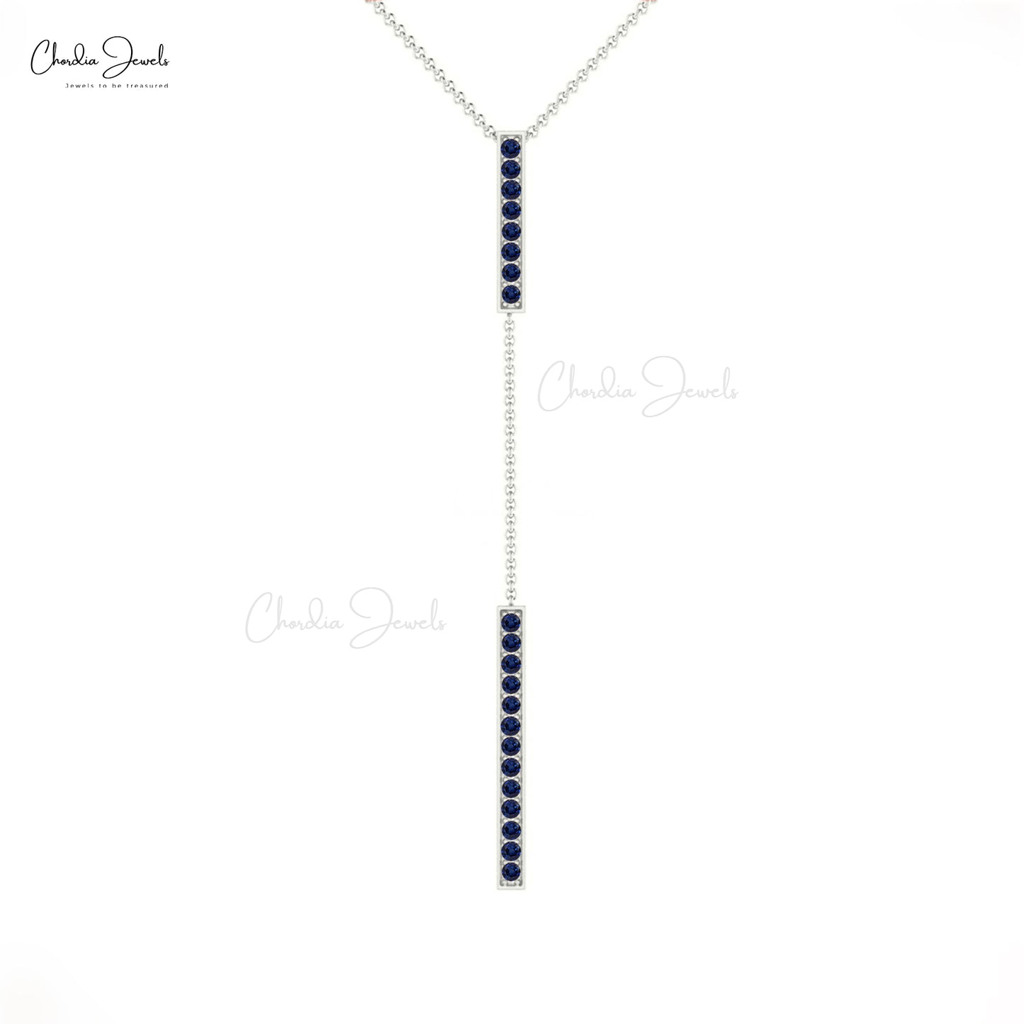 Buy Blue Sapphire Drop Necklace