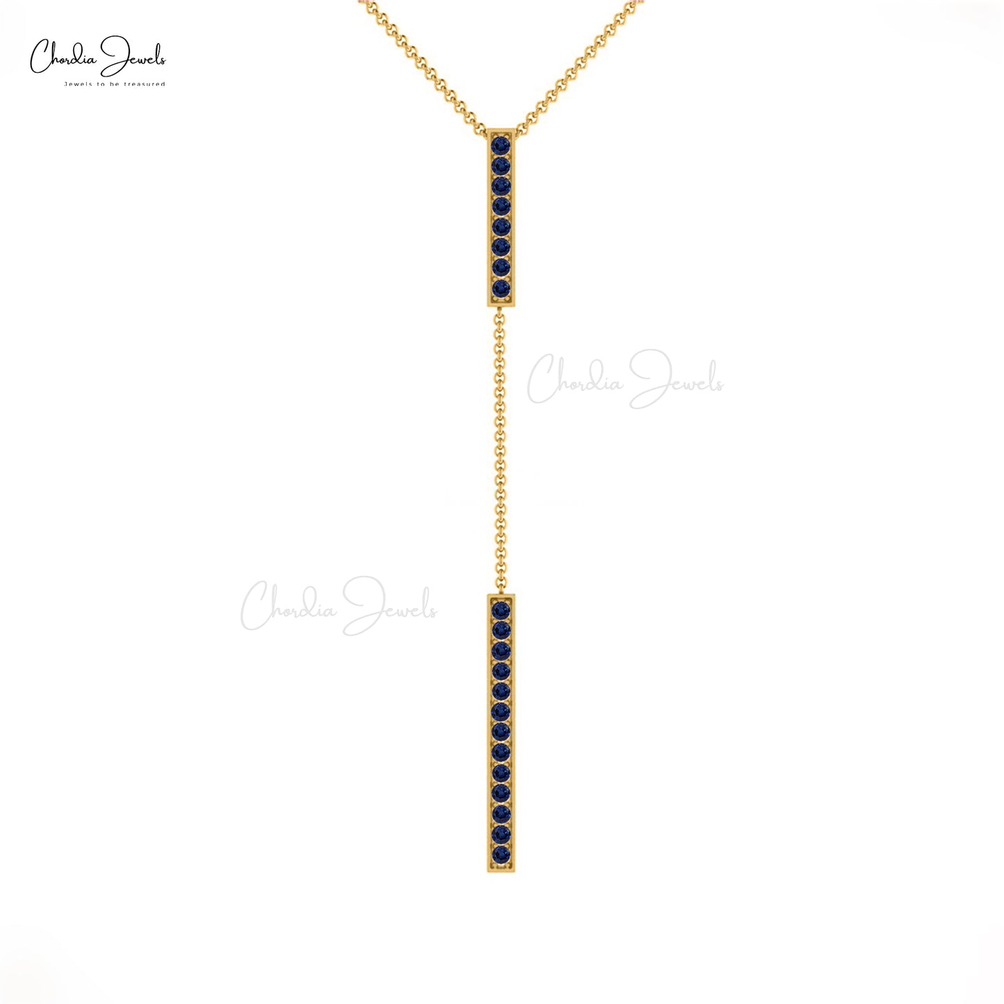 Buy Blue Sapphire Drop Necklace