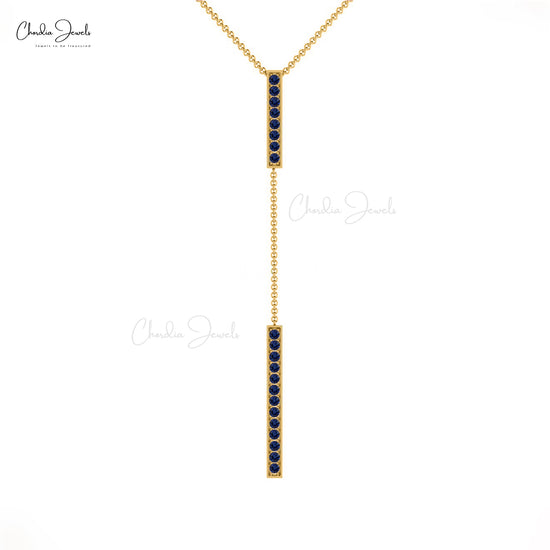 Buy Blue Sapphire Drop Necklace