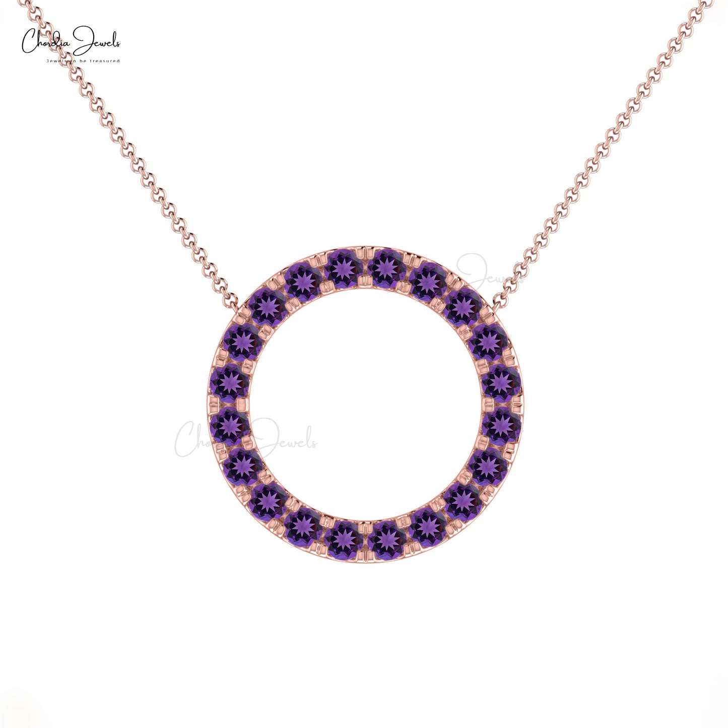 Buy Amethyst Circle Necklace