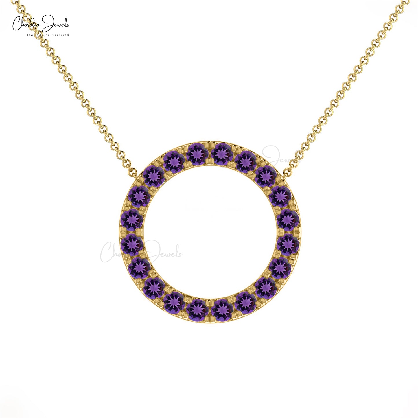 Buy Amethyst Circle Necklace