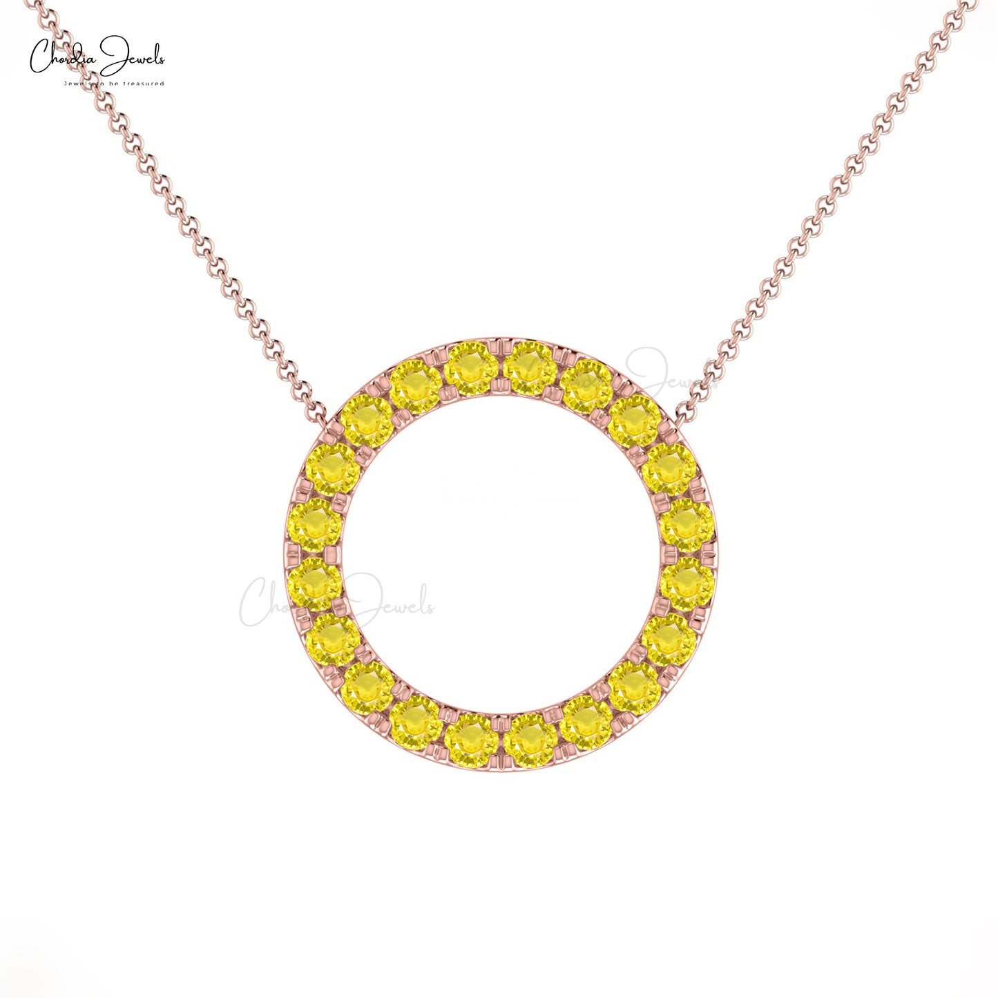 14k Gold Circle Necklace