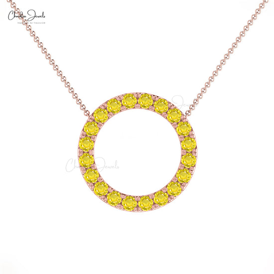 14k Gold Circle Necklace