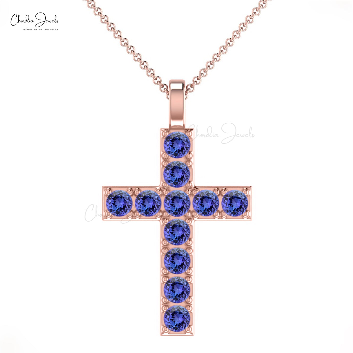 Blue Tanzanite Gemstone Cross Pendant 925 Sterling Silver Christmas Jewelry/p114  | eBay