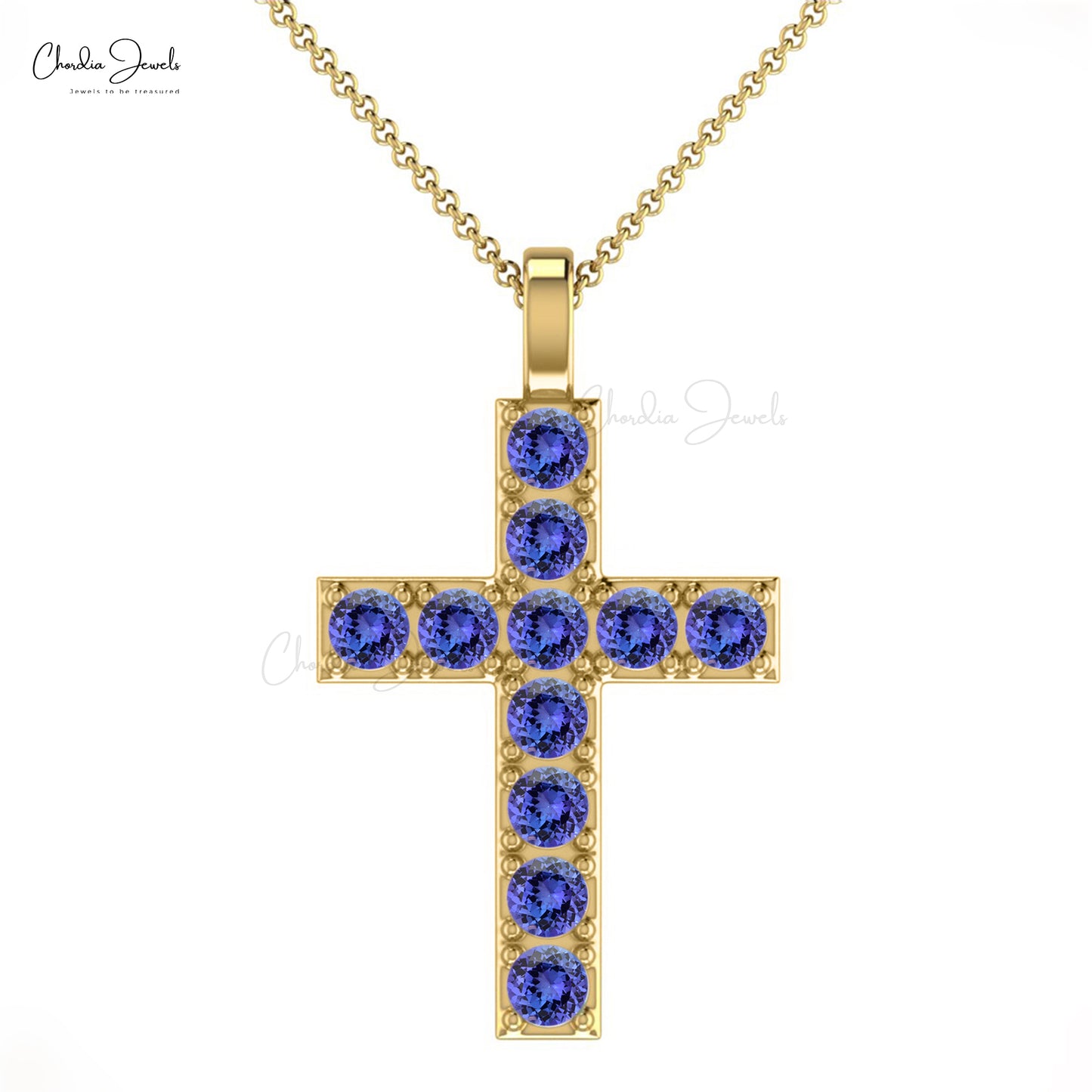 Amazon.com: Angara Natural Tanzanite Cross Pendant Necklace for Women,  Girls in Platinum (Grade-A | 3.5mm) December Birthstone Jewelry Gift for  Her | Birthday | Wedding | Anniversary: Clothing, Shoes & Jewelry