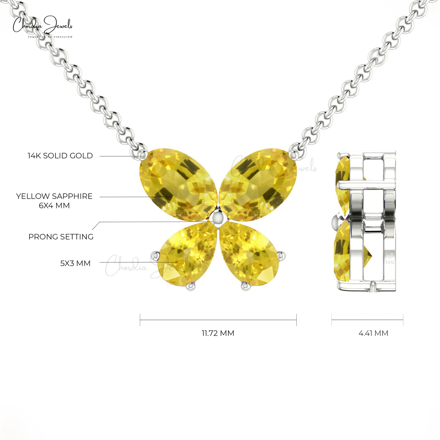 yellow sapphire necklace