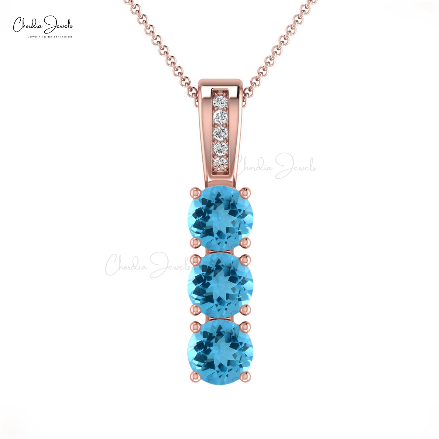 Load image into Gallery viewer, Shop Swiss Blue Topaz Pendant
