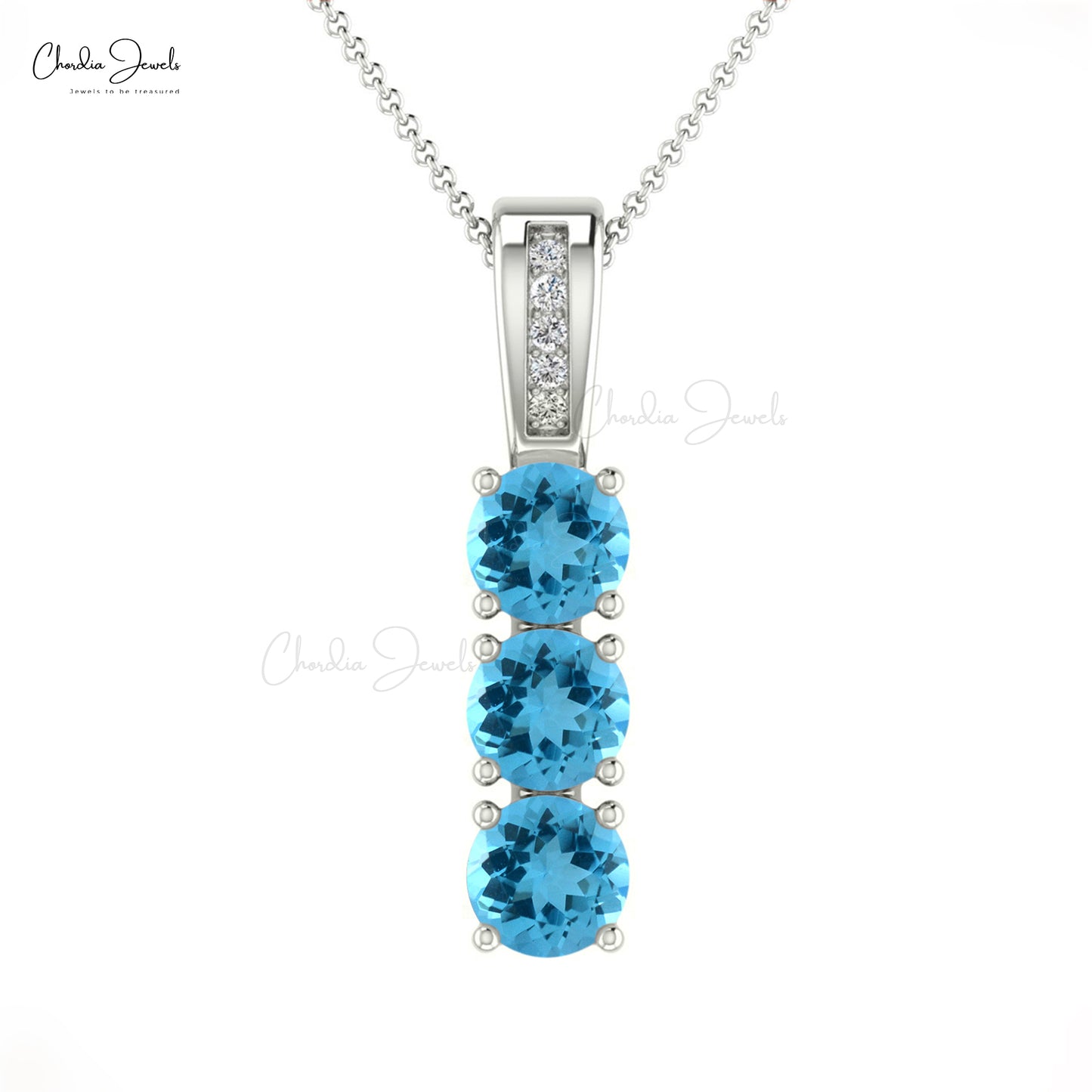 Shop Swiss Blue Topaz Pendant