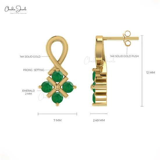 4 Stone Earrings