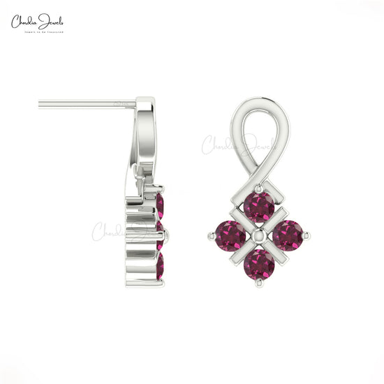 Shop Rhodolite Garnet Twisted Earrings