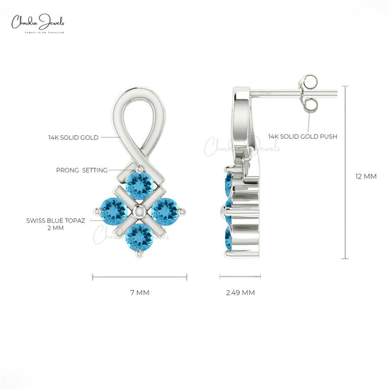 Shop Swiss Blue Topaz Earrings