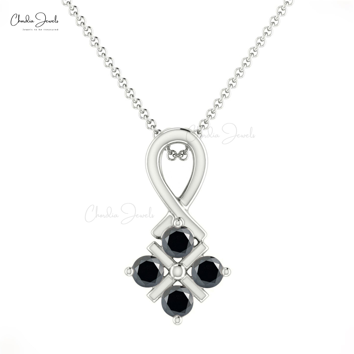 Load image into Gallery viewer, Natural Black Diamond Pendant
