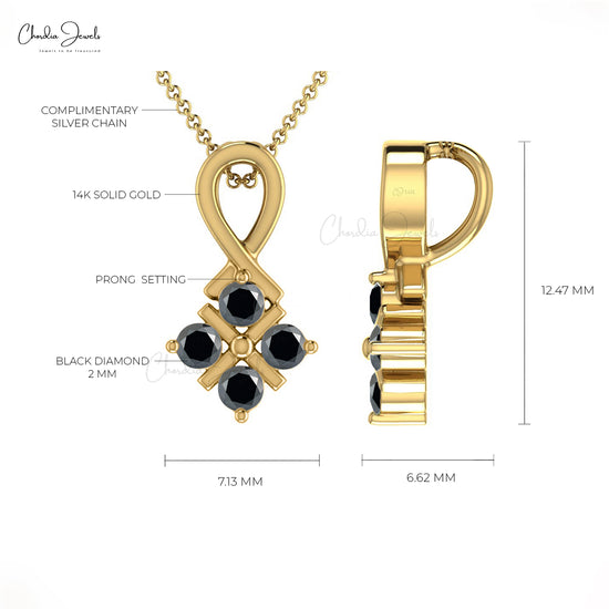 Load image into Gallery viewer, Natural Black Diamond Pendant
