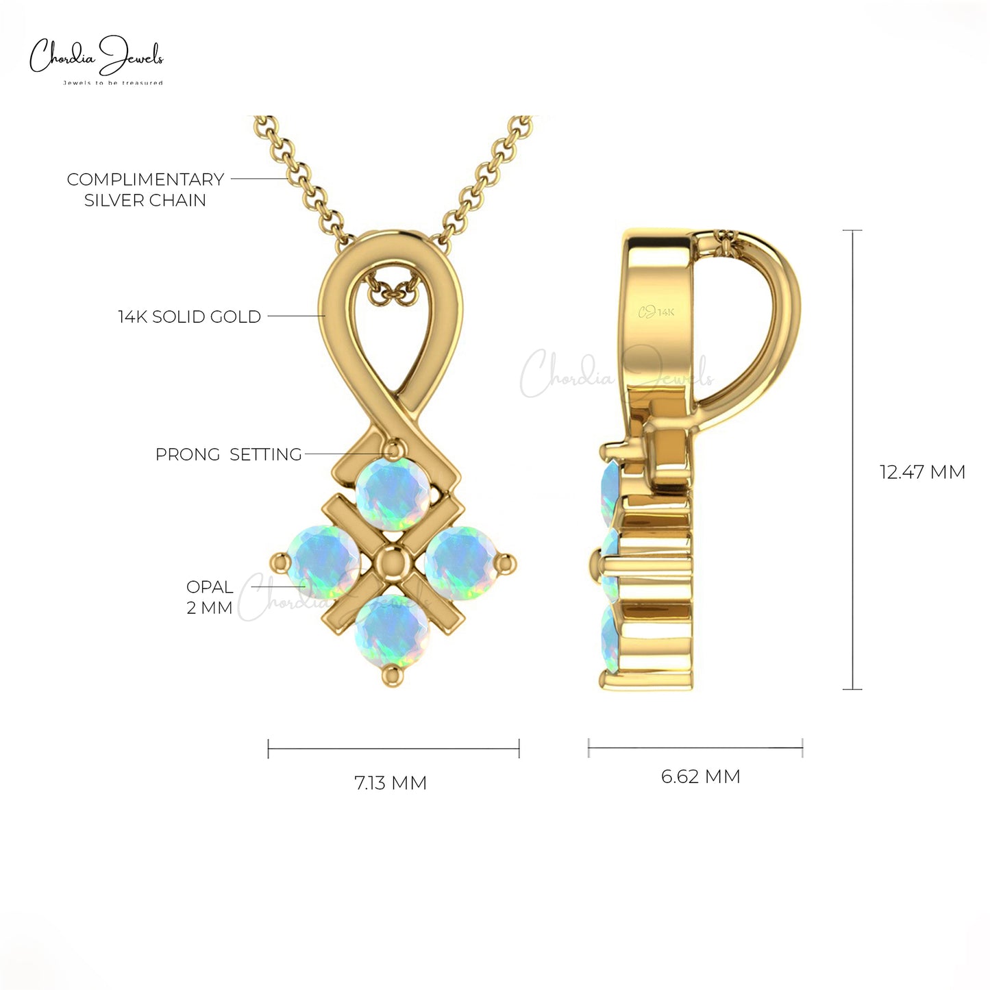 14k Solid Gold Pendant