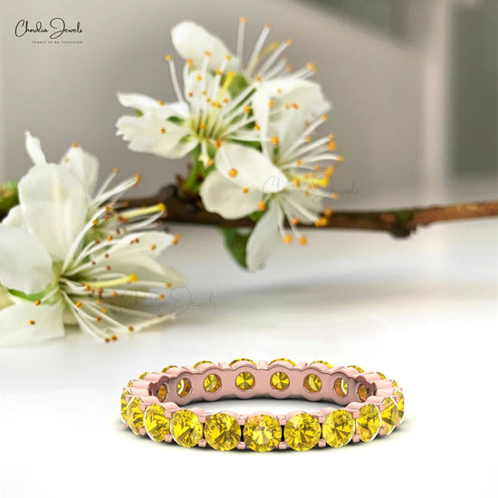 Women’s Stackable Yellow Sapphire Band by Chordia Jewels