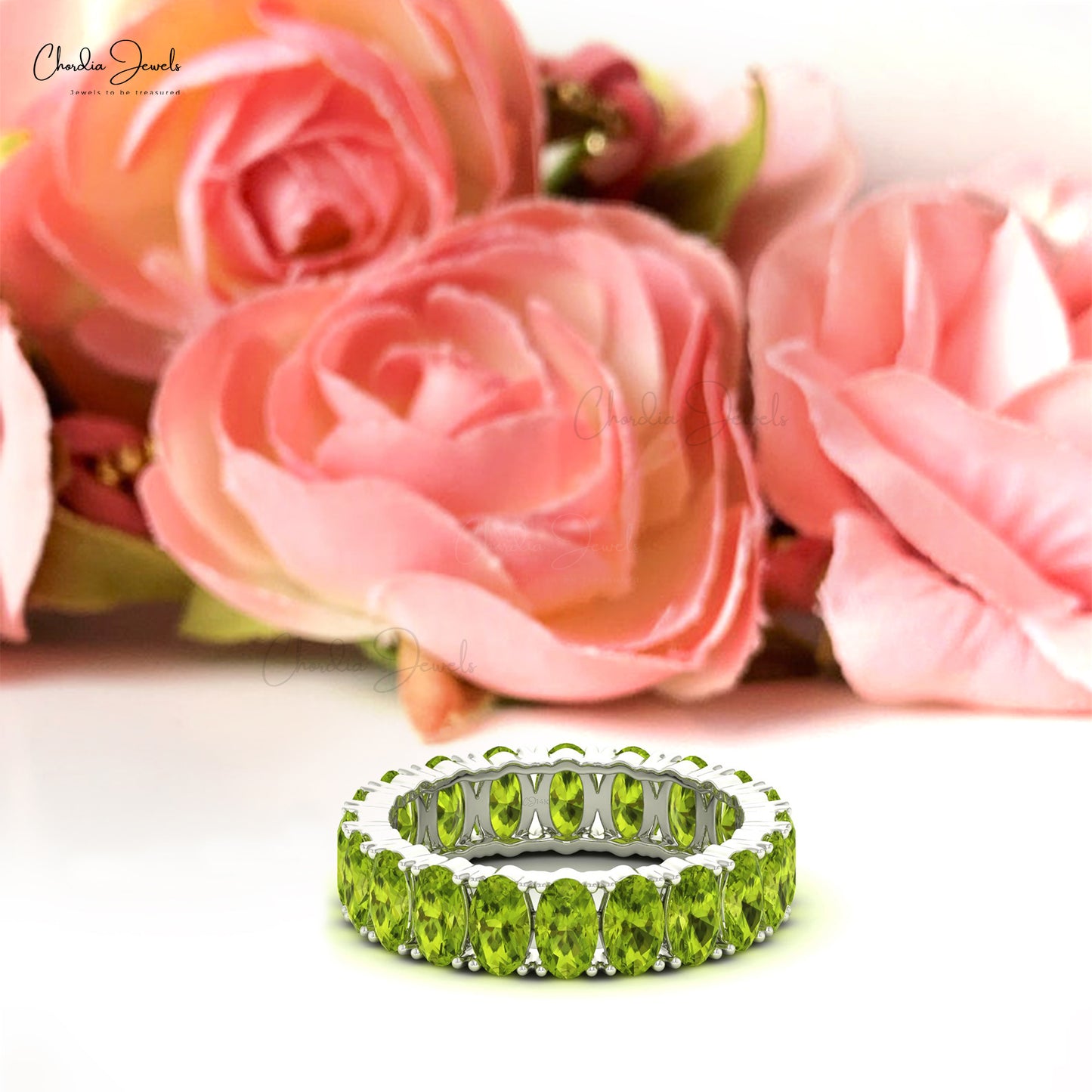Peridot shop eternity ring