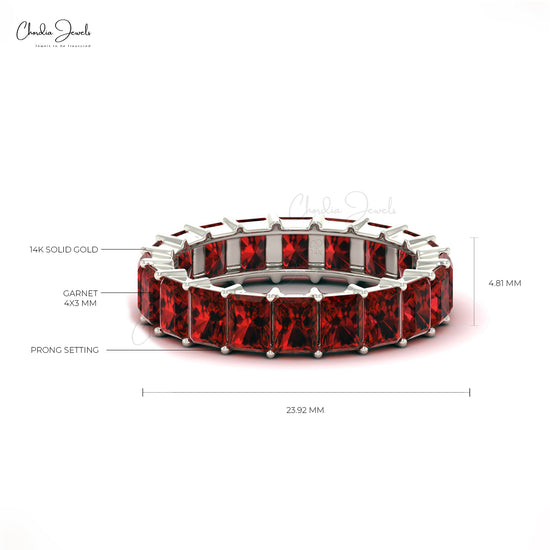 Garnet Eternity Bands