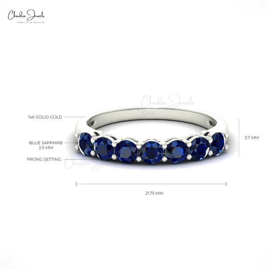 September Birthstone Blue Sapphire Gold Ring for Women
