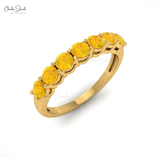 Chordia Jewels 14k Gold 7-Stone Citrine Stack Ring