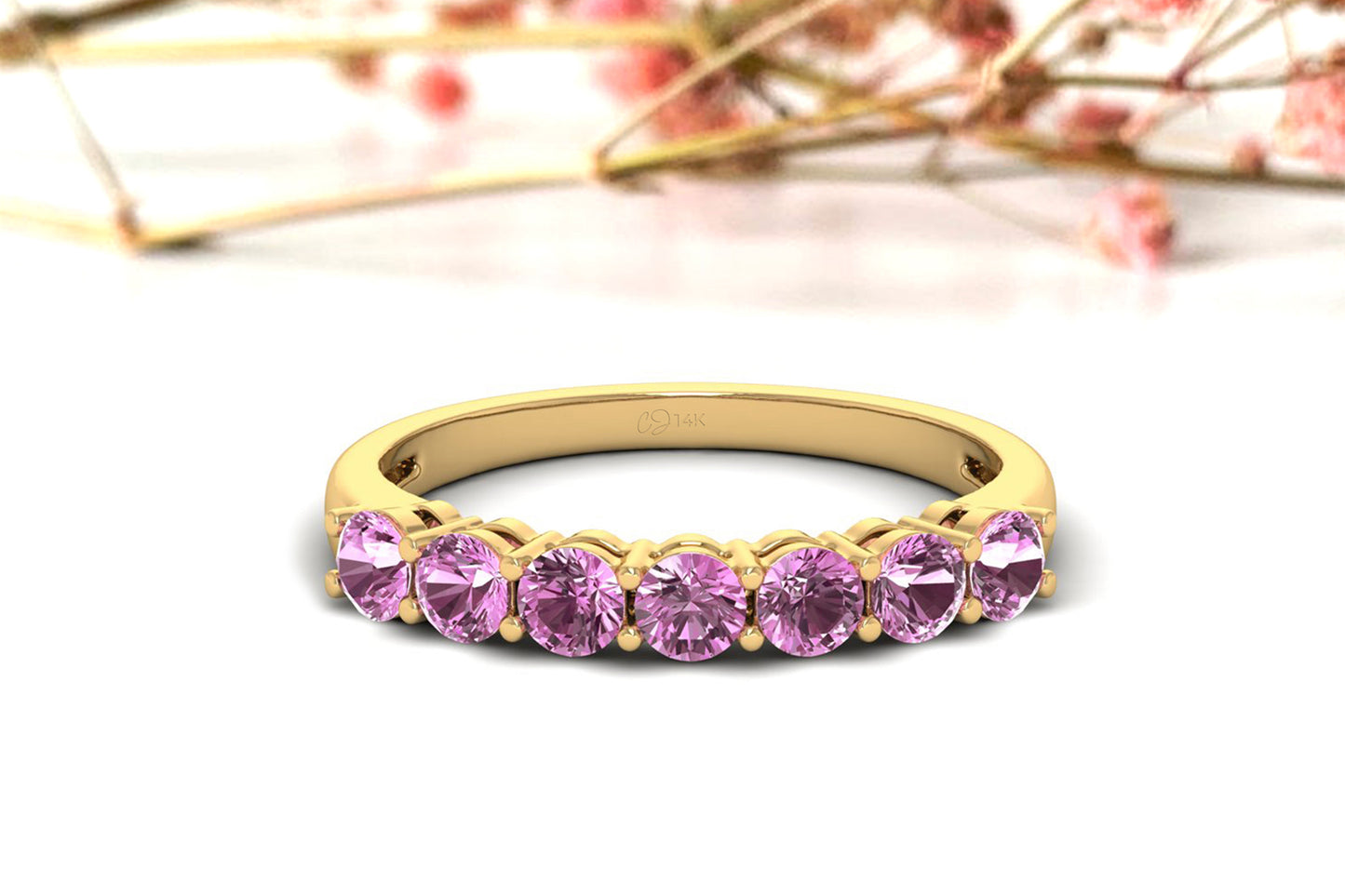 Minimalist Pink Sapphire Top Quality Gemstone Ring for Her