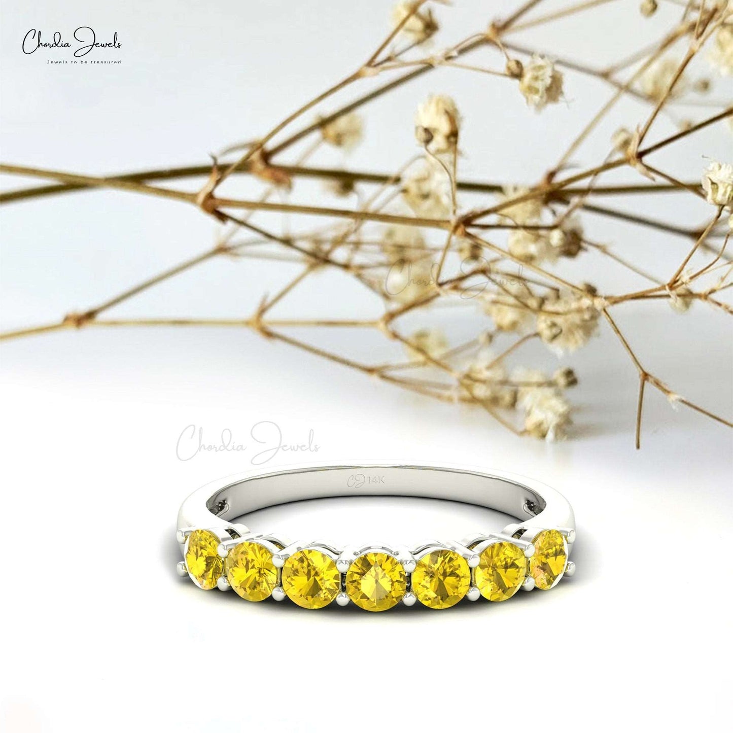Orange Sapphire Tennis Bracelet in Yellow Gold | New York Jewelers Chicago
