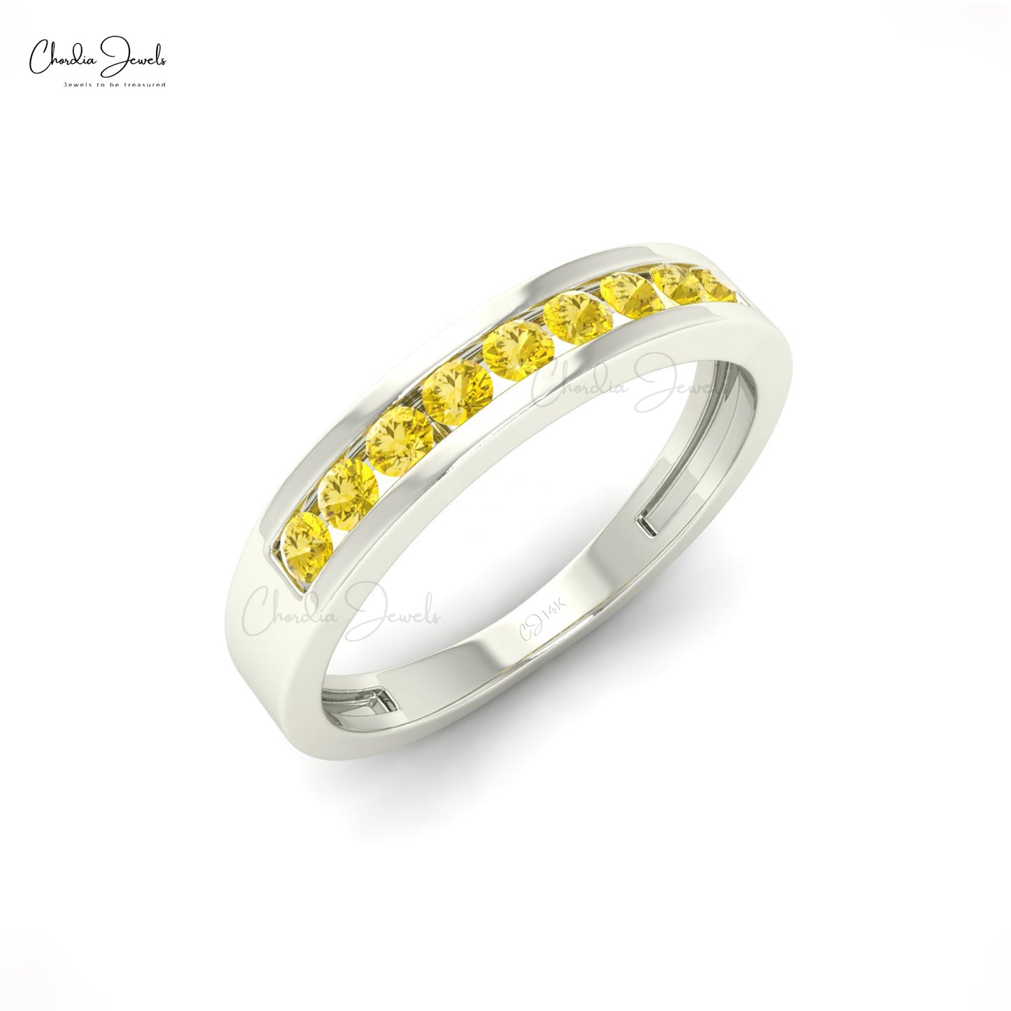 Chordia Jewels Fine Jewelry Yellow Sapphire Eternity Ring