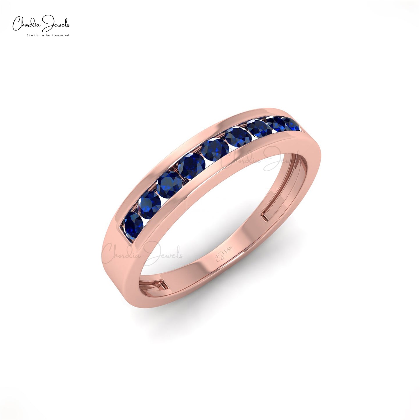 Solid Gold 0.27 Ct Blue Sapphire Ring for Special Occasions