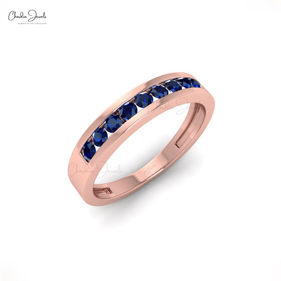 Solid Gold 0.27 Ct Blue Sapphire Ring for Special Occasions