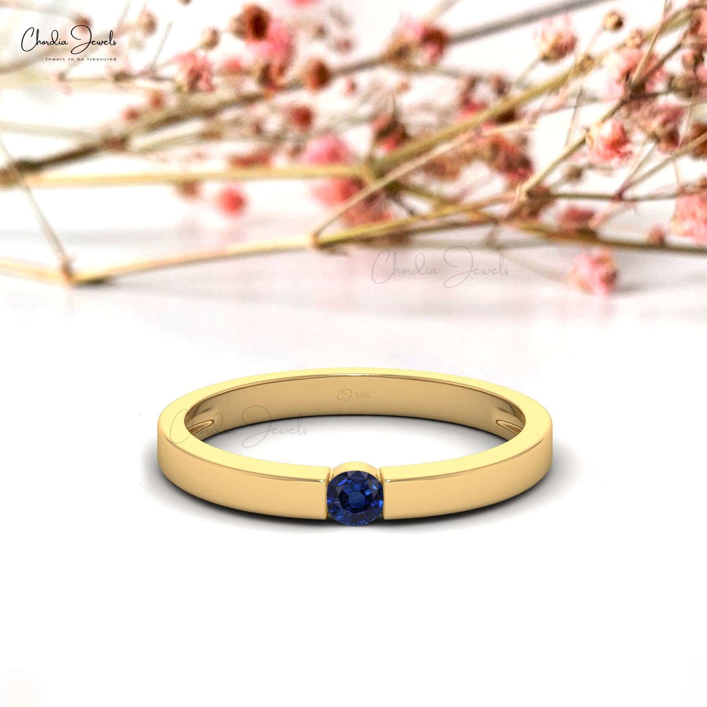 Sapphire stone gold ring discount