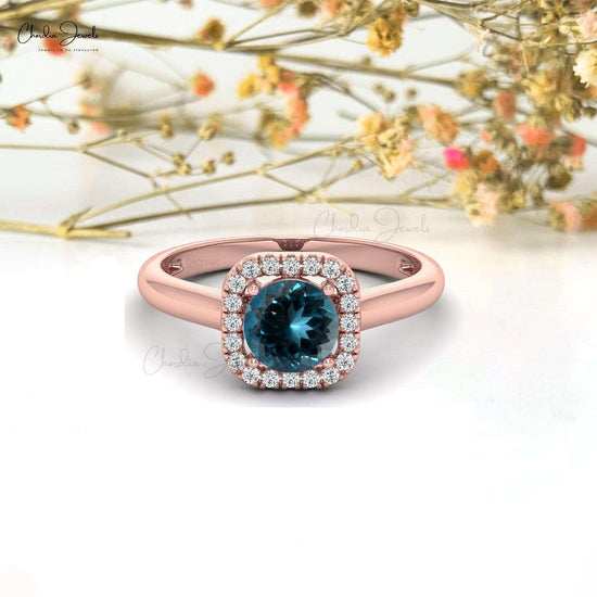 Natural London Blue Topaz Ring Sterling Silver Topaz Engagement Ring/  Promise Ring Anniversary Ring for Women Unique Gift - Etsy | Topaz  engagement ring, Blue engagement ring, Moonstone engagement ring rose gold