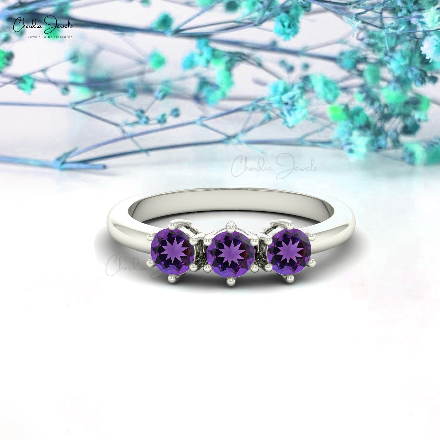 amethyst trilogy ring