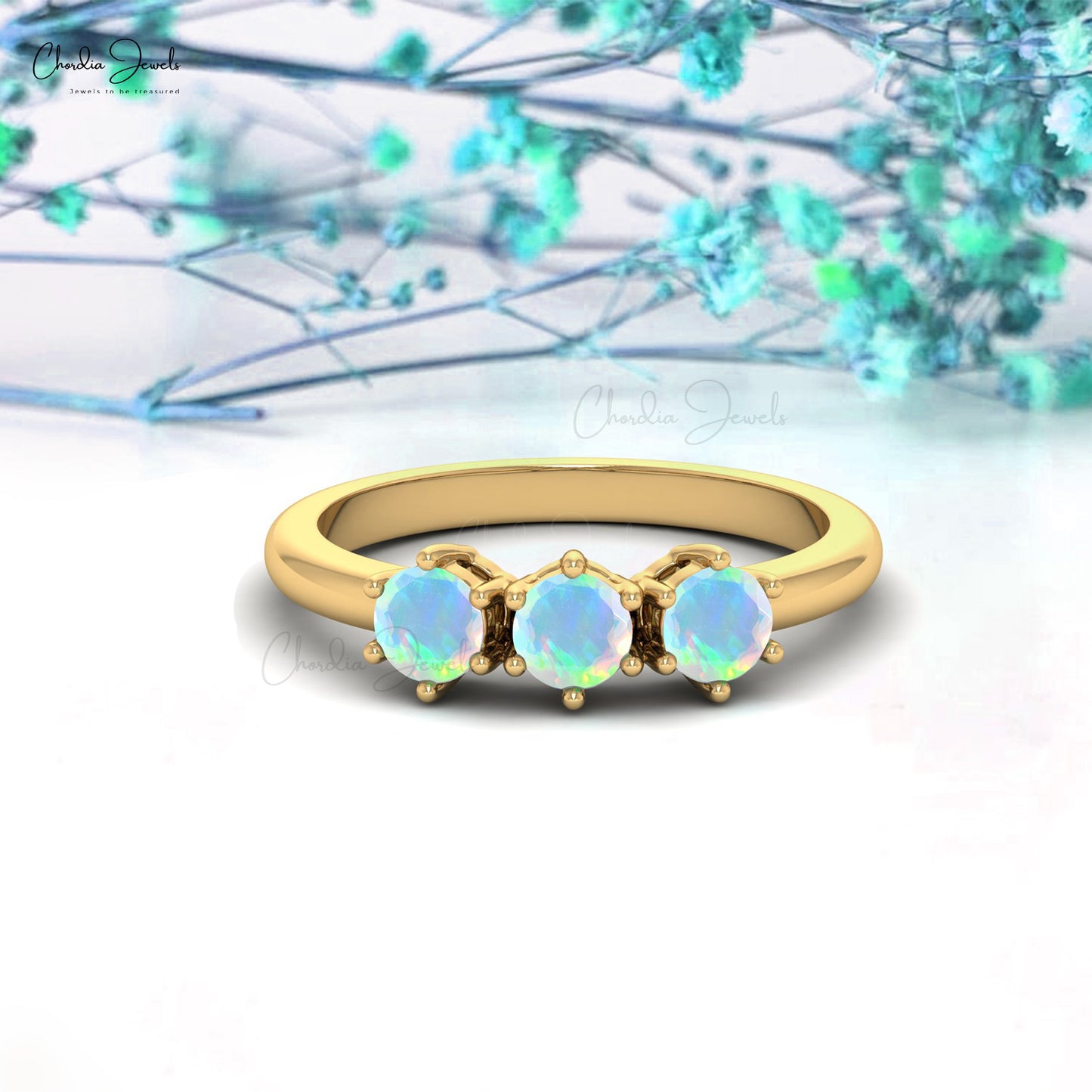 Real gold opal ring on sale