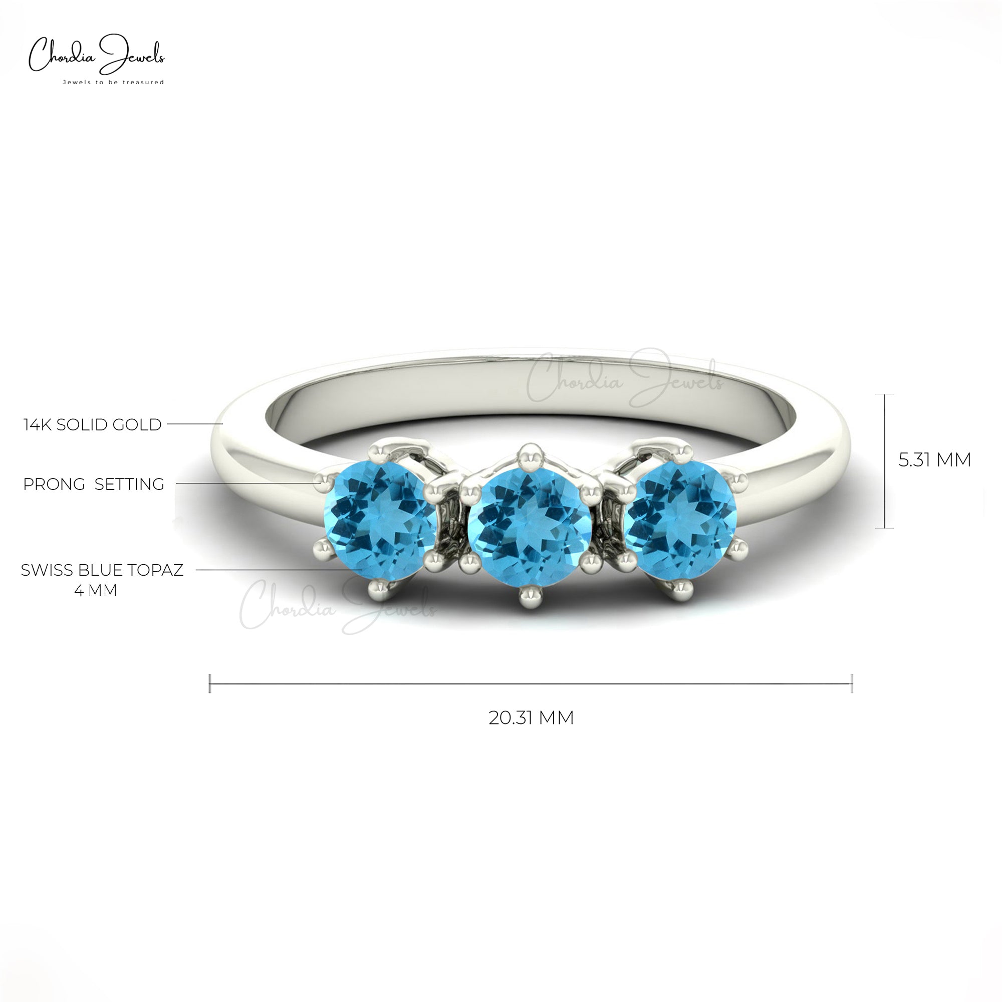 Swiss blue on sale topaz birthstone