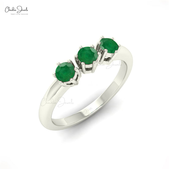 Emerald Trilogy Ring