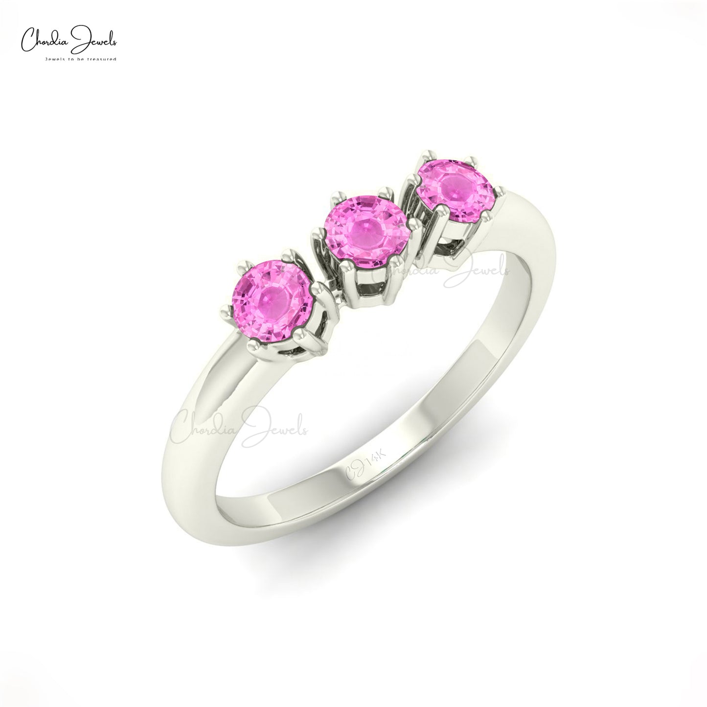 Buy Pink Sapphire Trilogy Ring