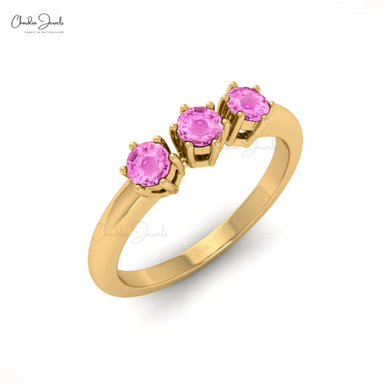 Buy Pink Sapphire Trilogy Ring