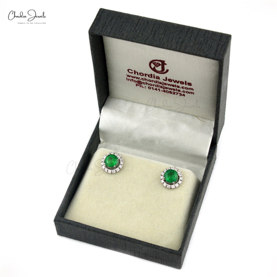 Load image into Gallery viewer, Buy Real Emerald Earrings
