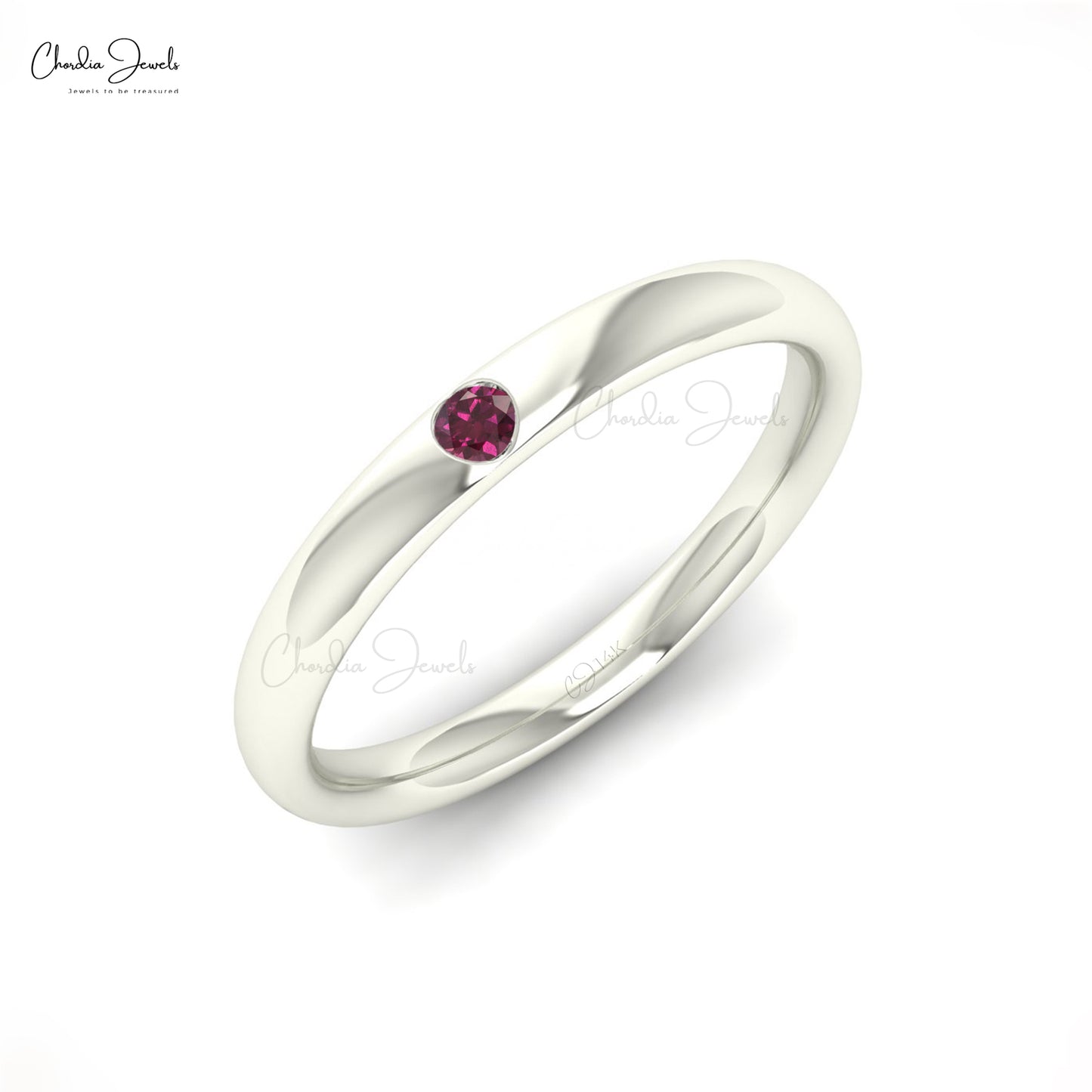 Buy Rhodolite Garnet Solitaire Ring