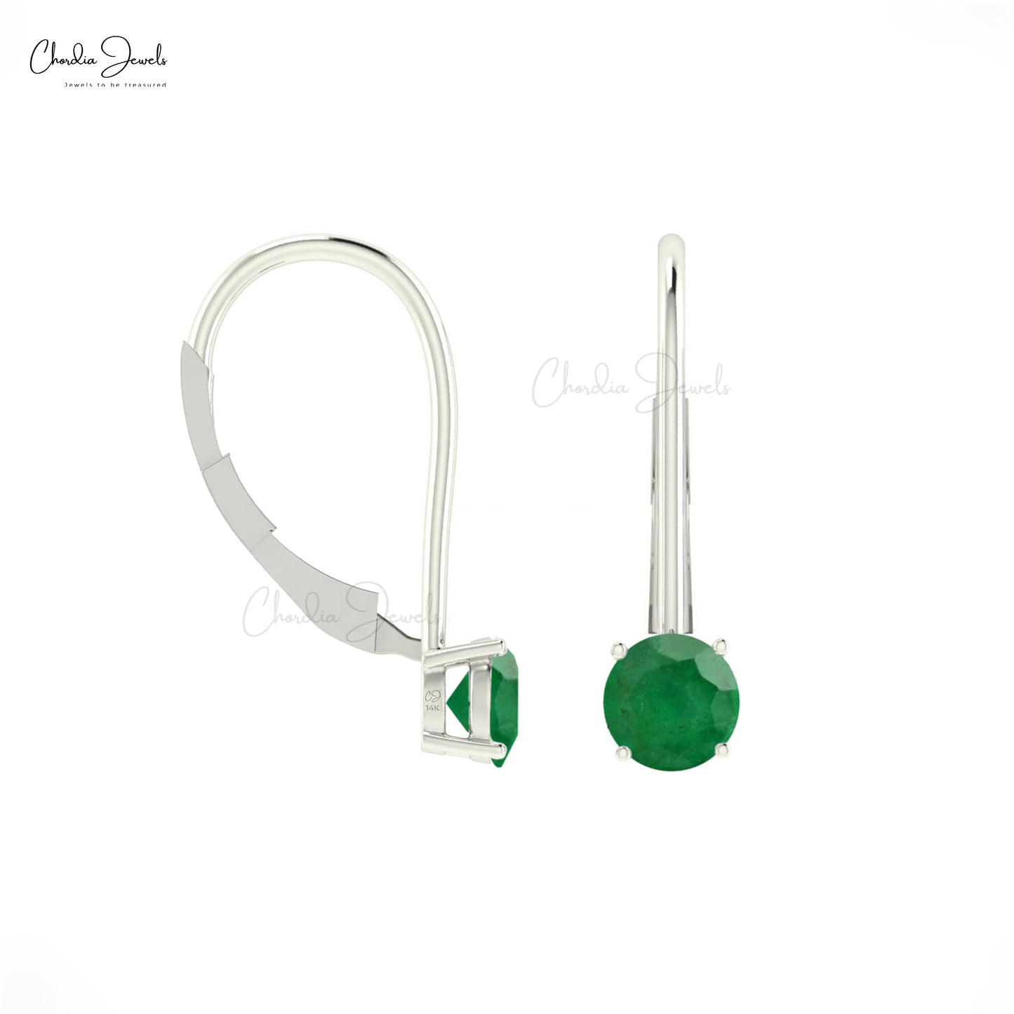 Transform your style with our dainty emerald earrings. 