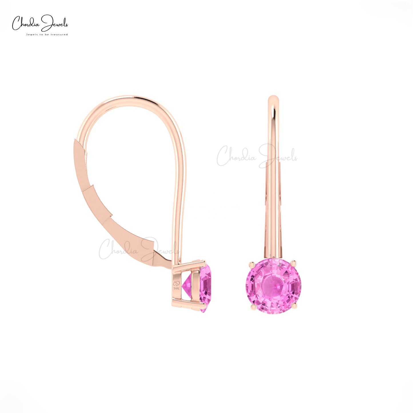 Solid 14k Gold September Birthstone Earrings 