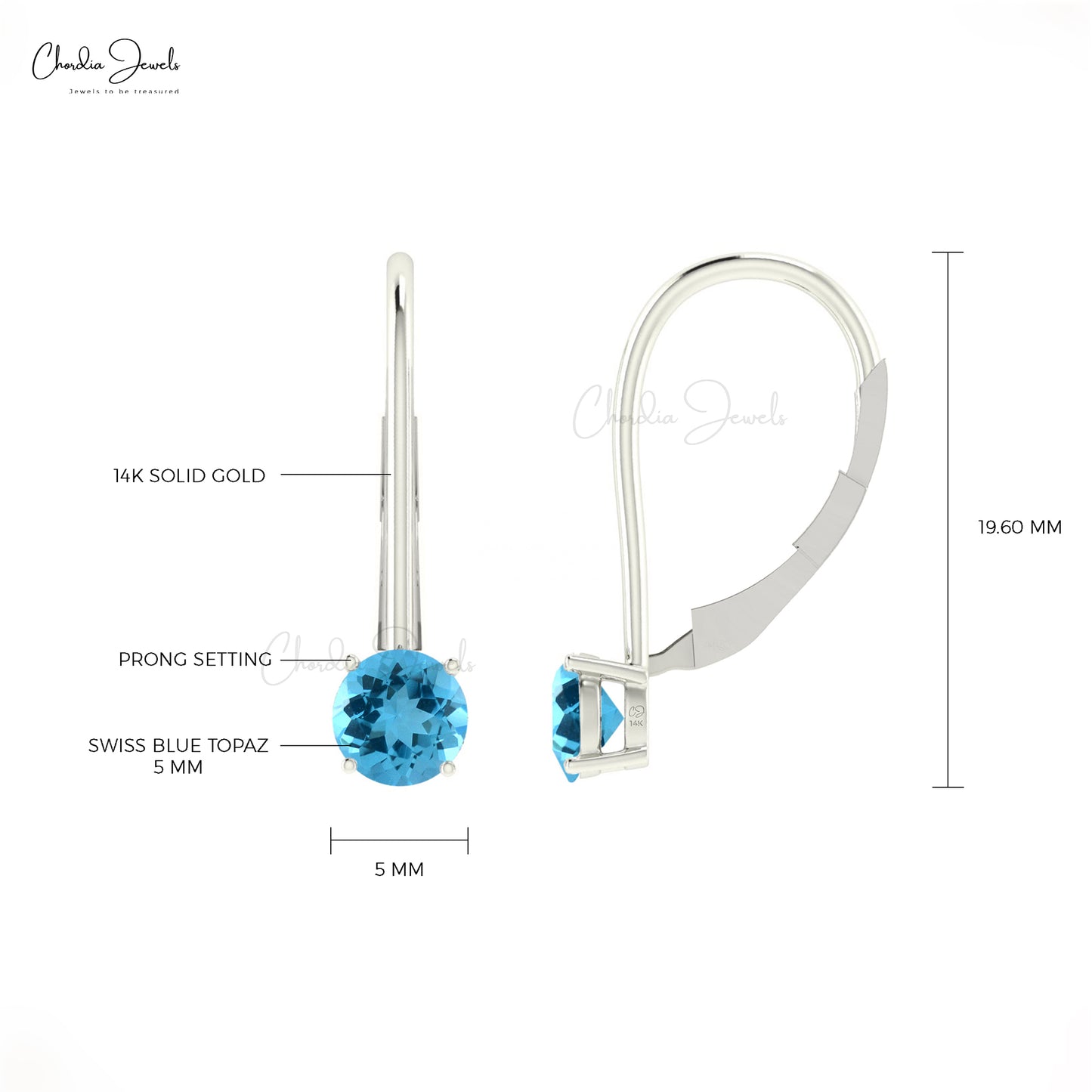 14k Solid Gold Prong Set Earrings