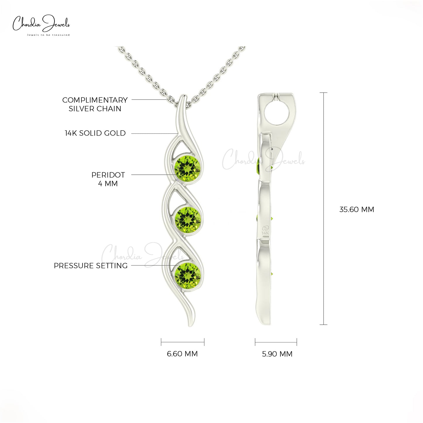 Triple Gemstone Necklace