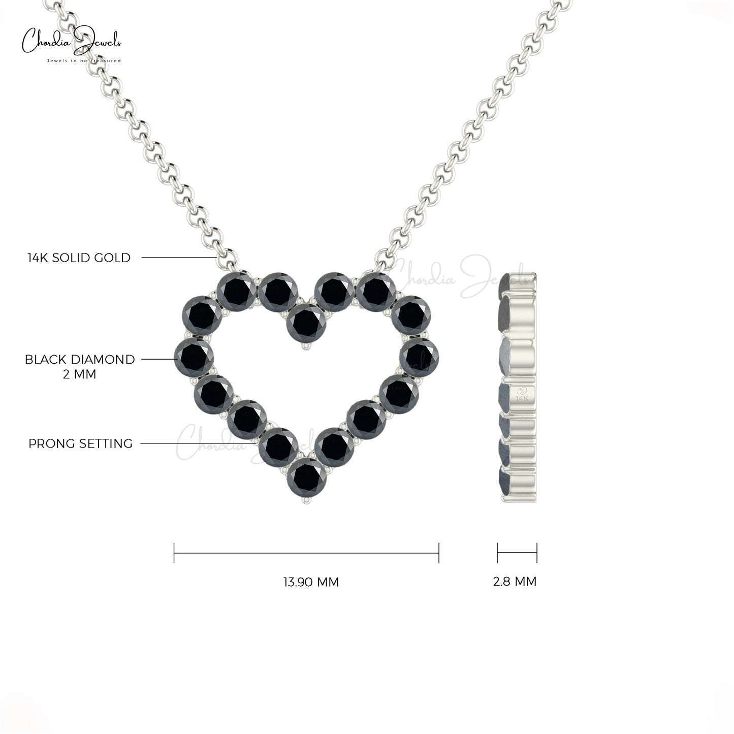 Open Heart Diamond Necklace