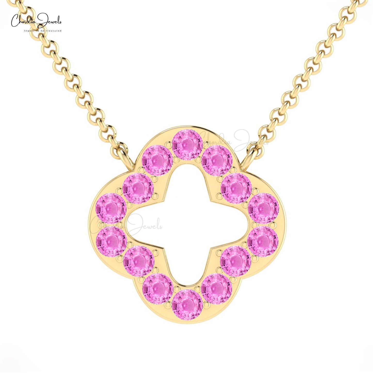 Shop 2mm Pink Sapphire Necklace