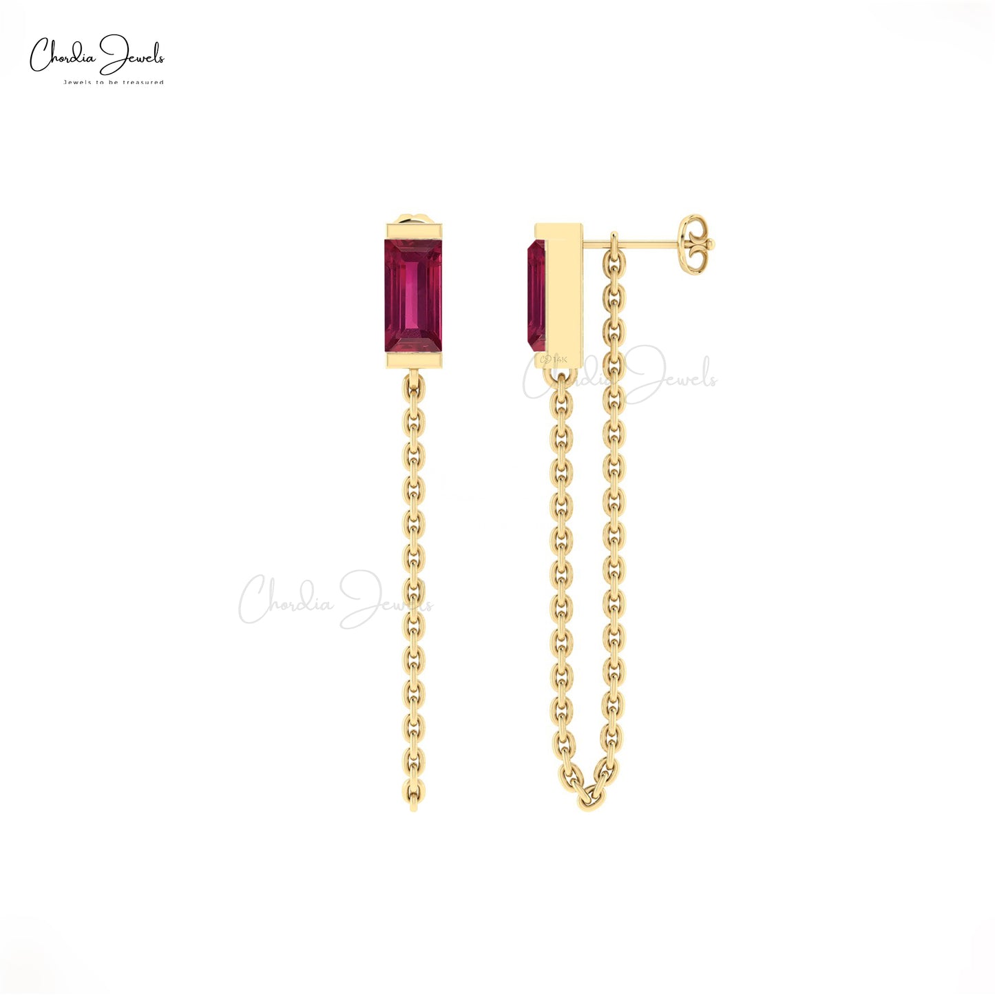 Bezel Set Earrings