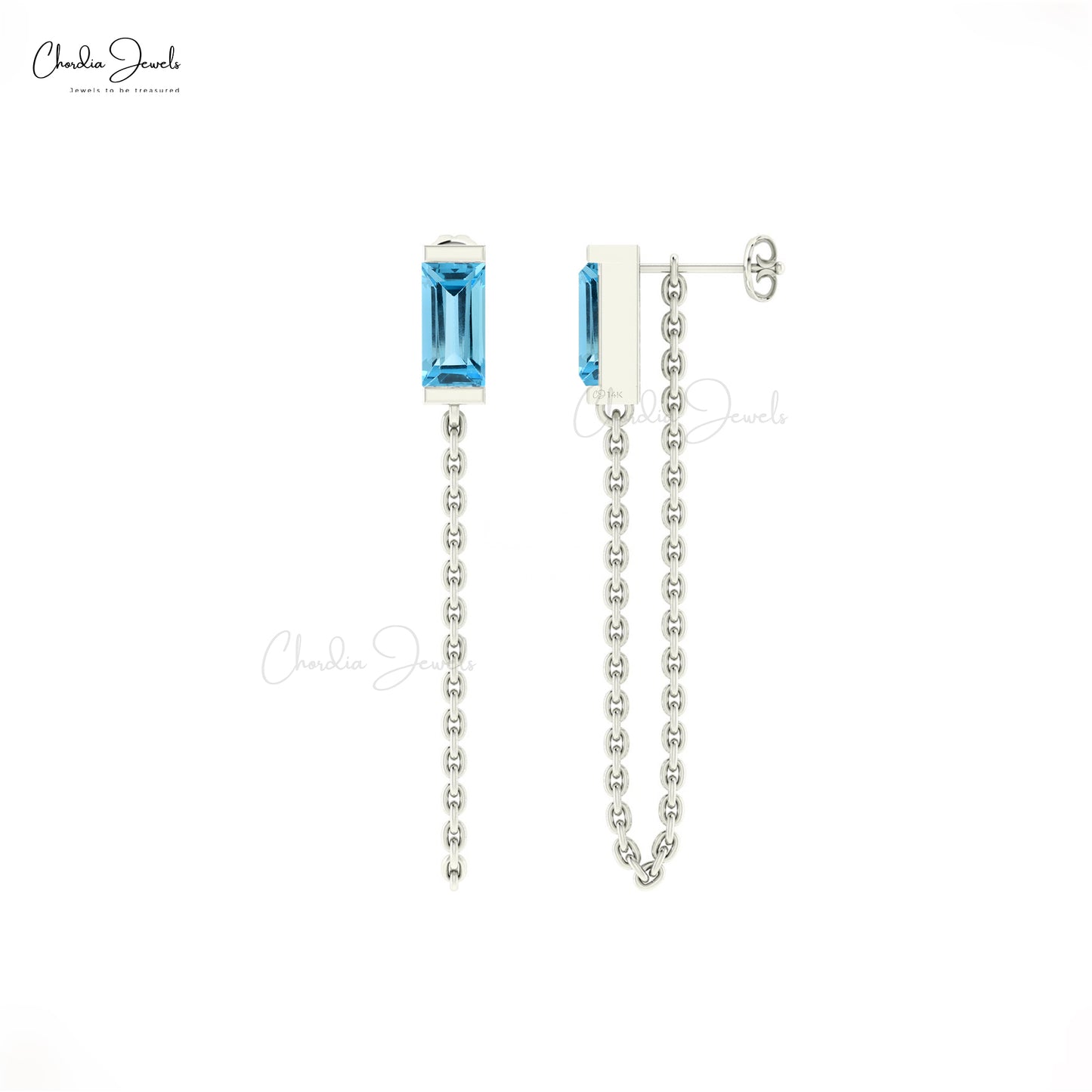 Swiss Blue Topaz Earrings