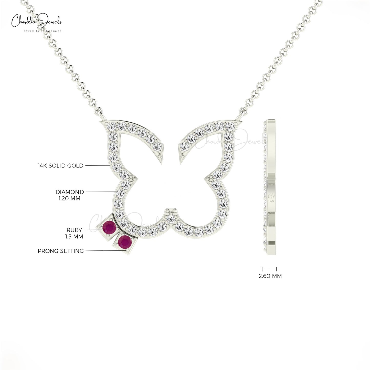Round Cut Gemstone Necklace