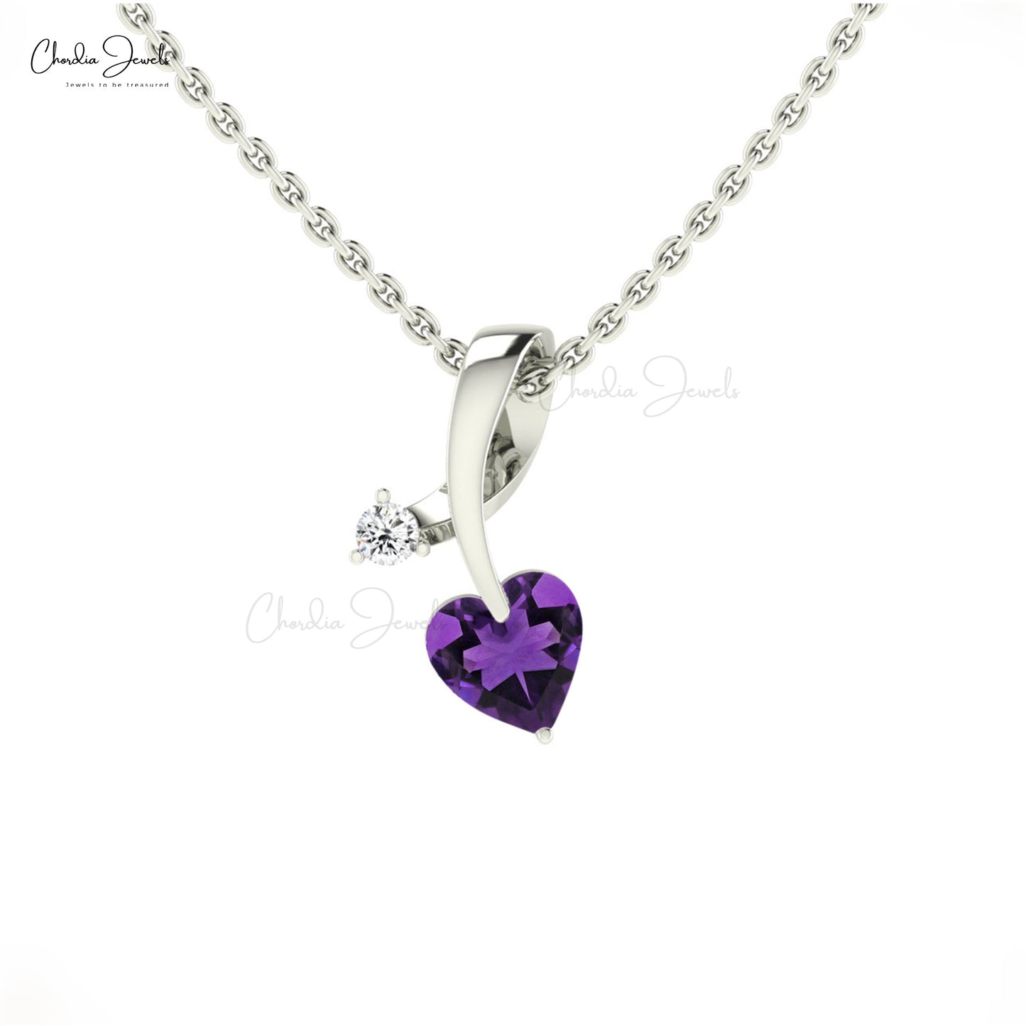 Twisted Amethyst Pendant For Her