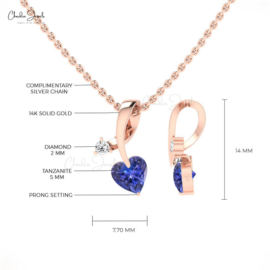 Load image into Gallery viewer, dainty tanzanite pendant
