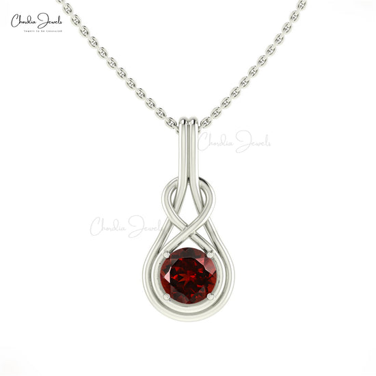 Garnet Solitaire Pendant